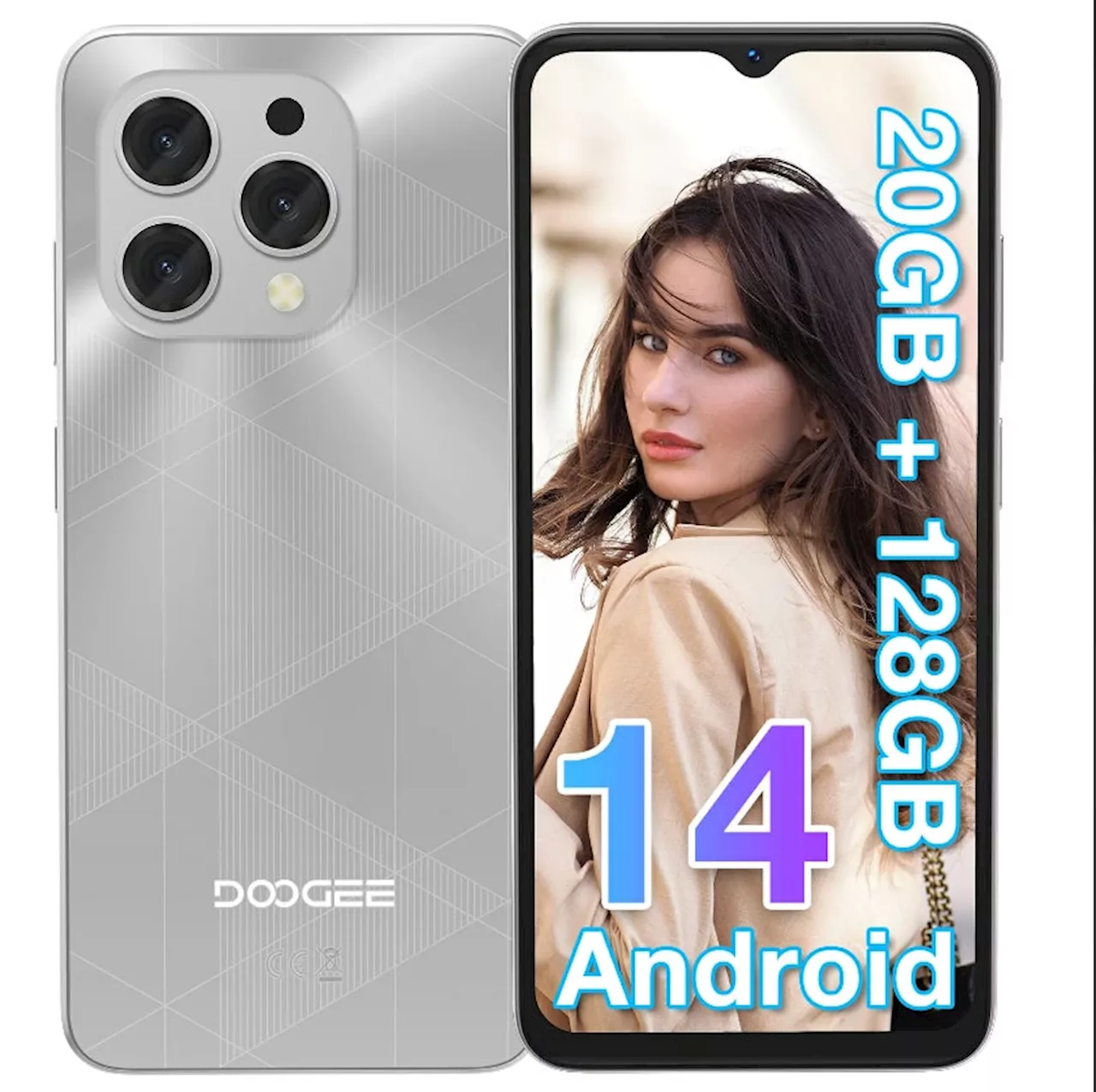 【2500円特別割引中】DOOGEE 2024年9月新品登場 SIMフリーの「N55PLUS」Android 14・20GB RAM + 128GB ROM+1TB拡張・90Hzのリフレッシュレート