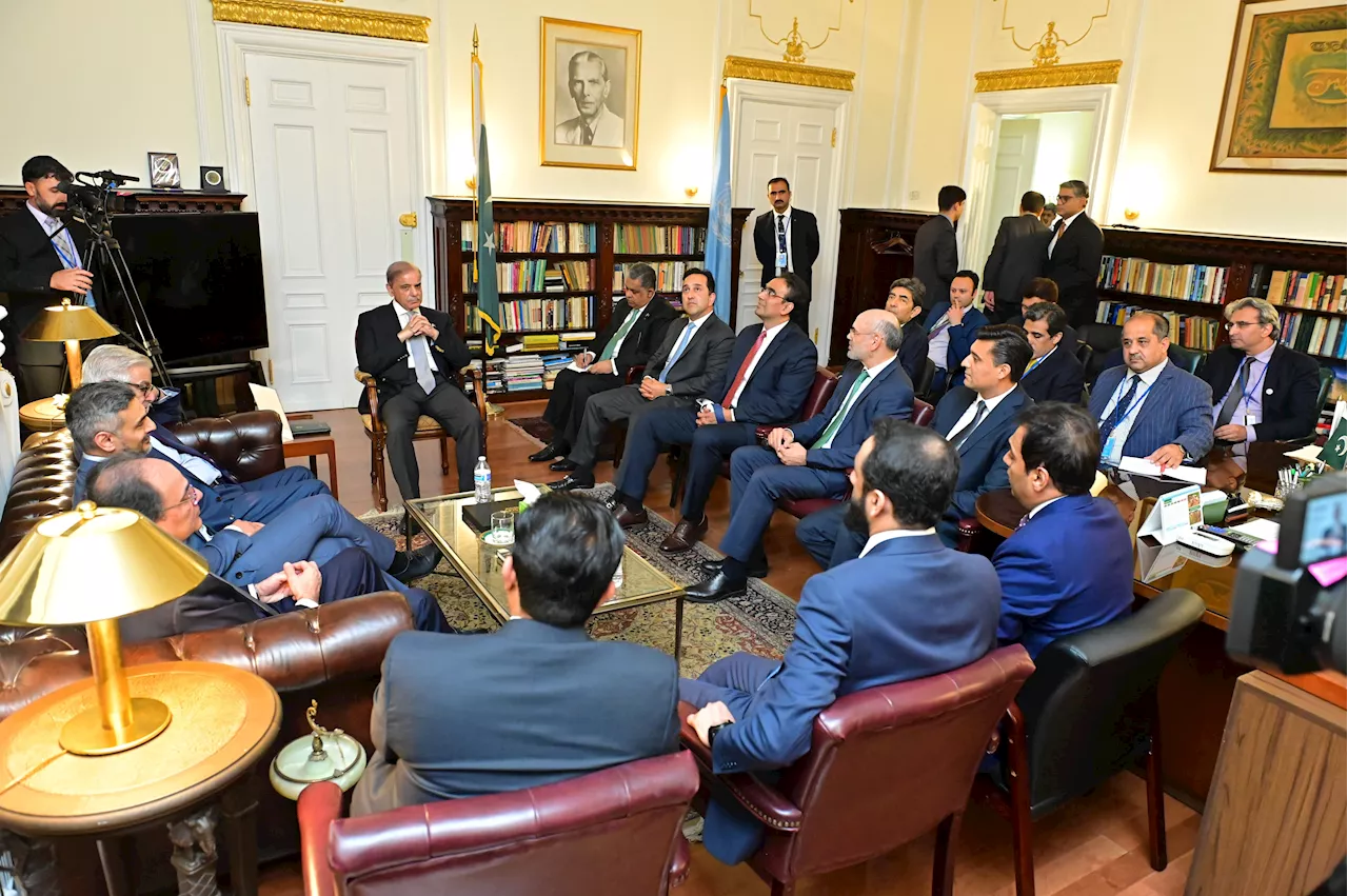 Prime Minister Muhammad Shehbaz Sharif meets with a delegation of prominent Pakistani-American Bankers on the sidelines of 79th session of the United Nations General Assembly