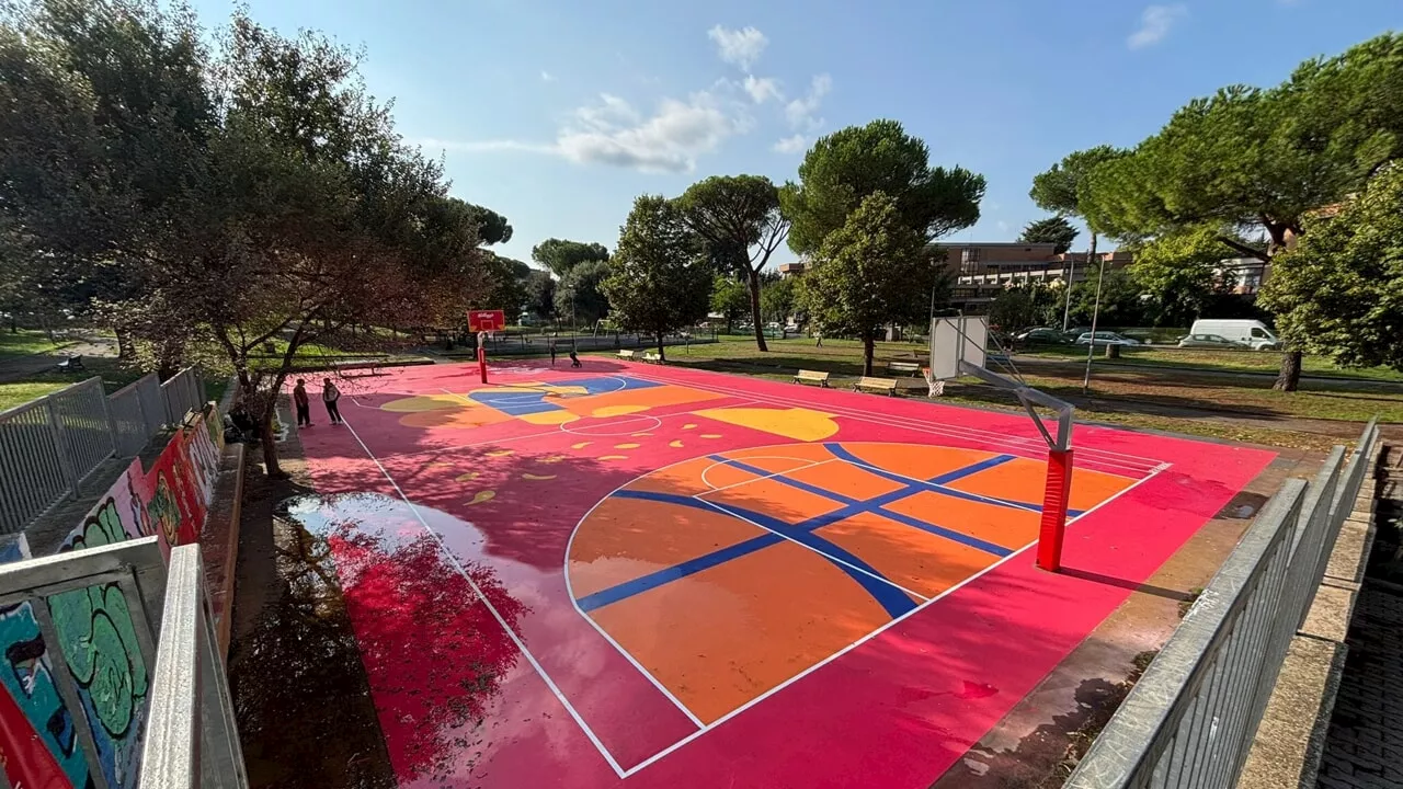 A Montesacro riqualificato un campo da basket grazie alla multinazionale dei cereali