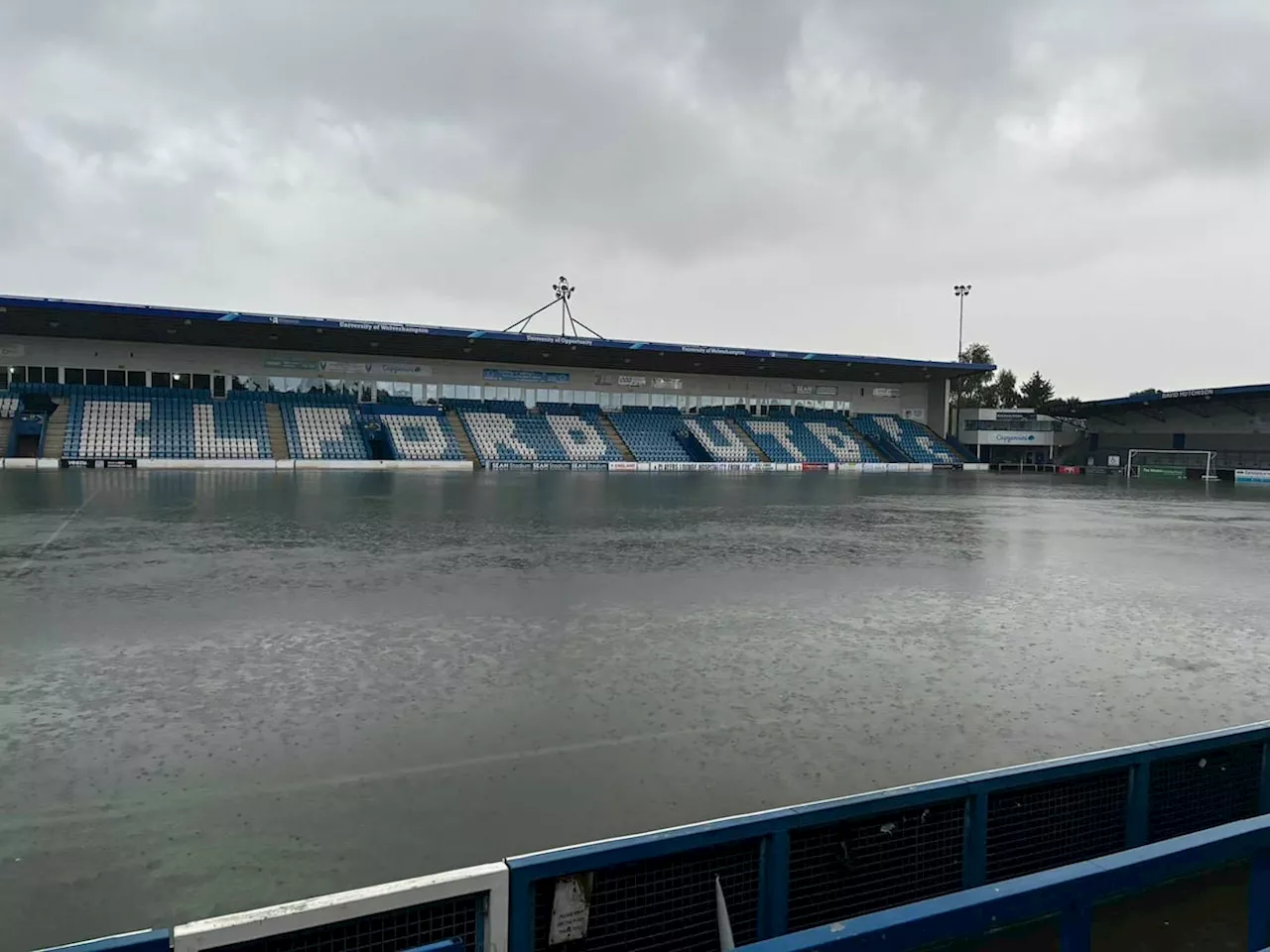 Town boss expresses sympathy for AFC Telford after flooding hits ground