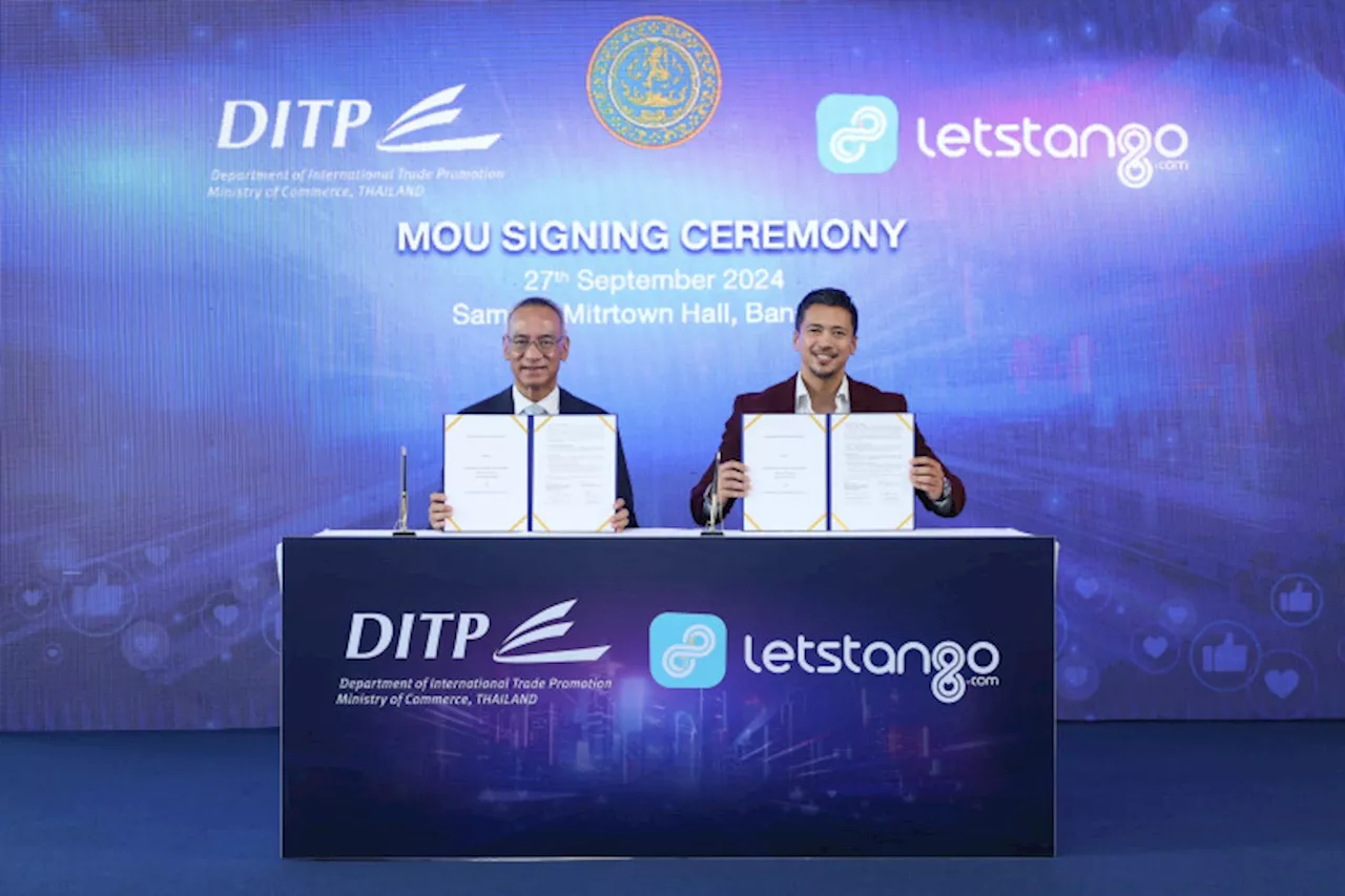 'DITP' จับมือ Letstango.com ดันสินค้าไทยบุกตลาดออนไลน์ตะวันออกกลาง