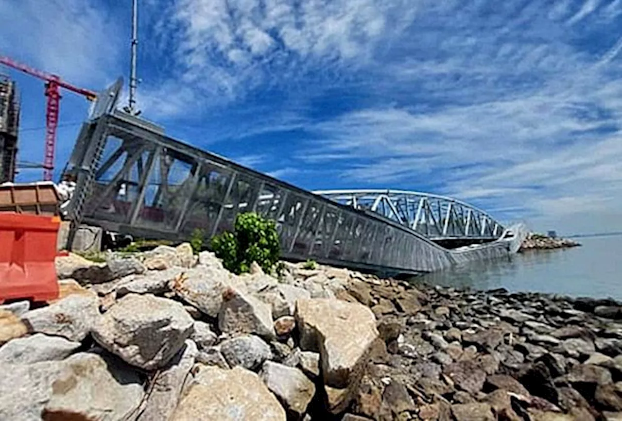 TNB cable bridge partially collapses in Bayan Lepas; structure being reinforced