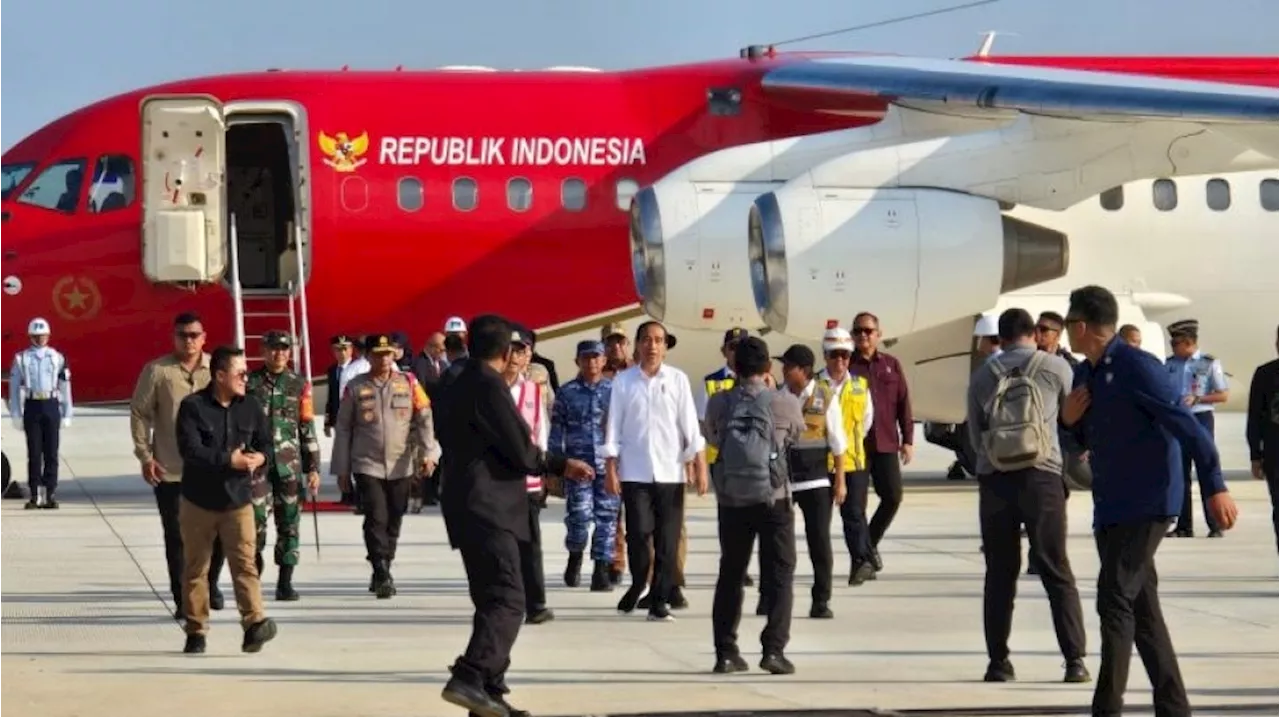 Pesawat Kepresidenan RJ-85 Mendarat Perdana di Bandara Nusantara IKN