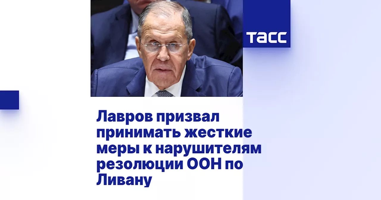 Лавров призвал принимать жесткие меры к нарушителям резолюции ООН по Ливану