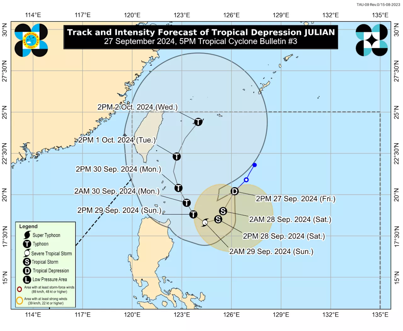 Tropical Depression Julian likely to intensify