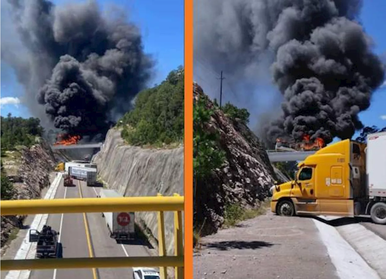 Cierran carretera Durango-Mazatlán nuevamente por violencia; usuarios de redes quedan atrapados