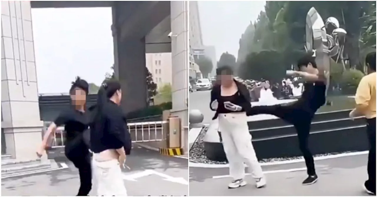 'I've to teach you a lesson!' Teenage Boy Repeatedly Kicks Own Mother in Public for Not Giving Him Money