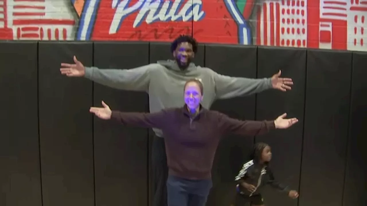 76ers star Joel Embiid honors late brother at Philadelphia block party