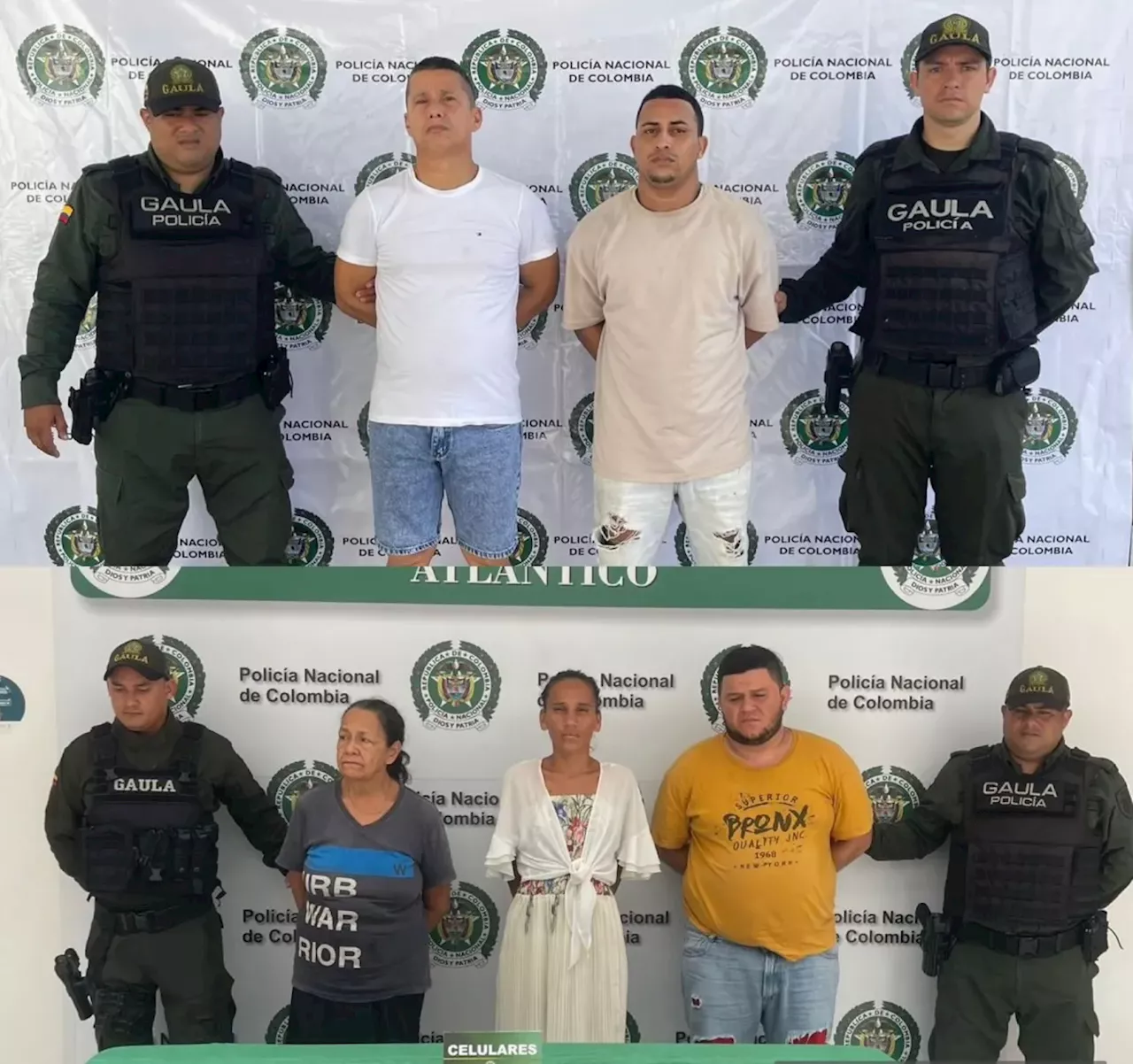 Capturan a cinco miembros de 'Los Pepes': se encargaban de cobrar 'vacunas' en Atlántico