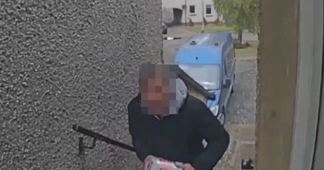 Brazen Edinburgh thief caught on camera 'swiping parcel' in broad daylight