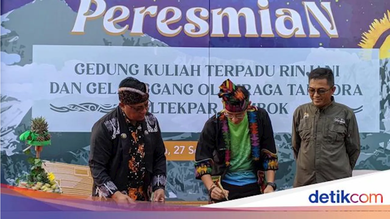 Sandi Sebut Gedung Terpadu Poltekpar Lombok Bisa Jadi Venue PON 2028