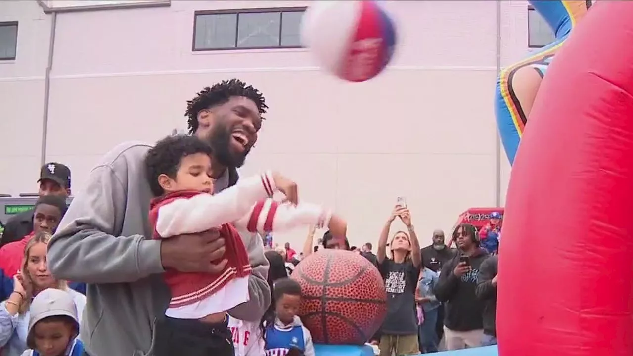 Joel Embiid hosts block party with Philadelphia Youth Basketball, other youth organizations