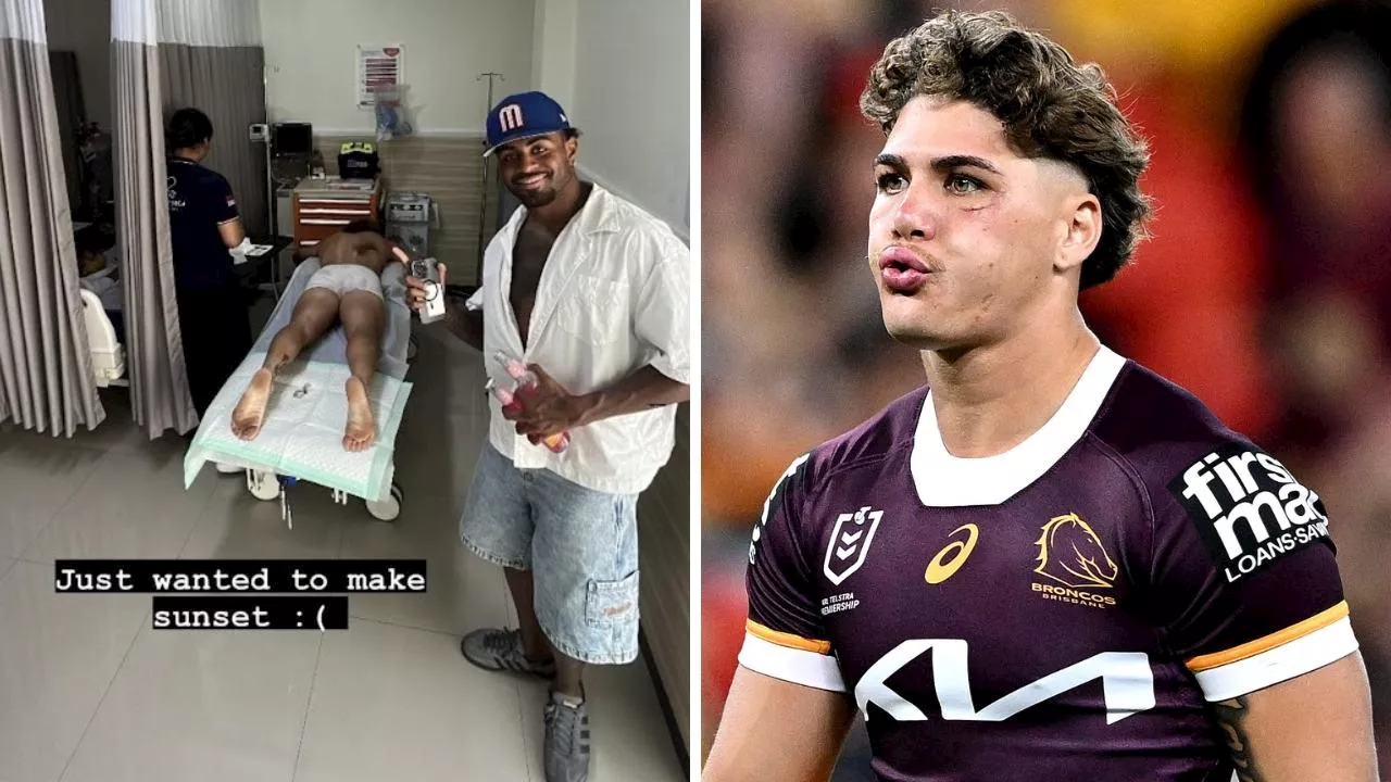 Broncos superstar Walsh photographed in hospital after another holiday incident