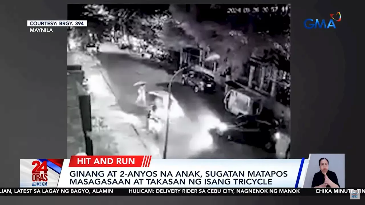 Ginang at 2-anyos na anak, sugatan nang salpukin at takasan ng tricycle sa Maynila