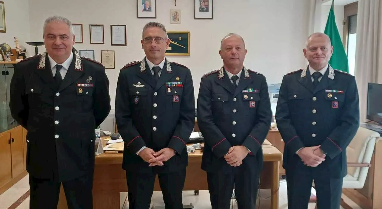 Presentazione al comando provinciale carabinieri di Frosinone il tenente colonnello Giuseppe Fedele