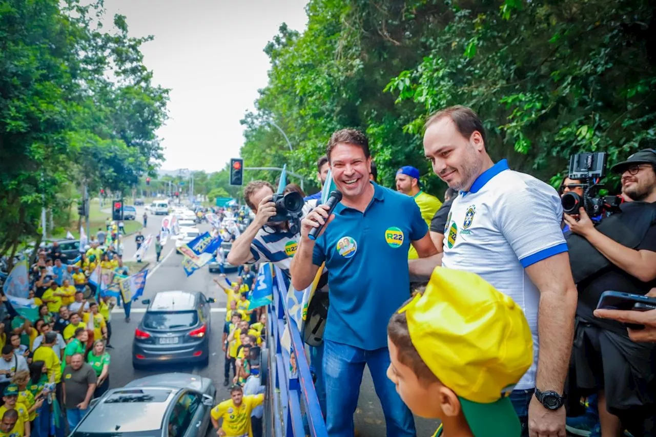 Carreata de Ramagem com Nikolas tem Carlos Bolsonaro de colete à prova de balas e resgate do discurso ideológico