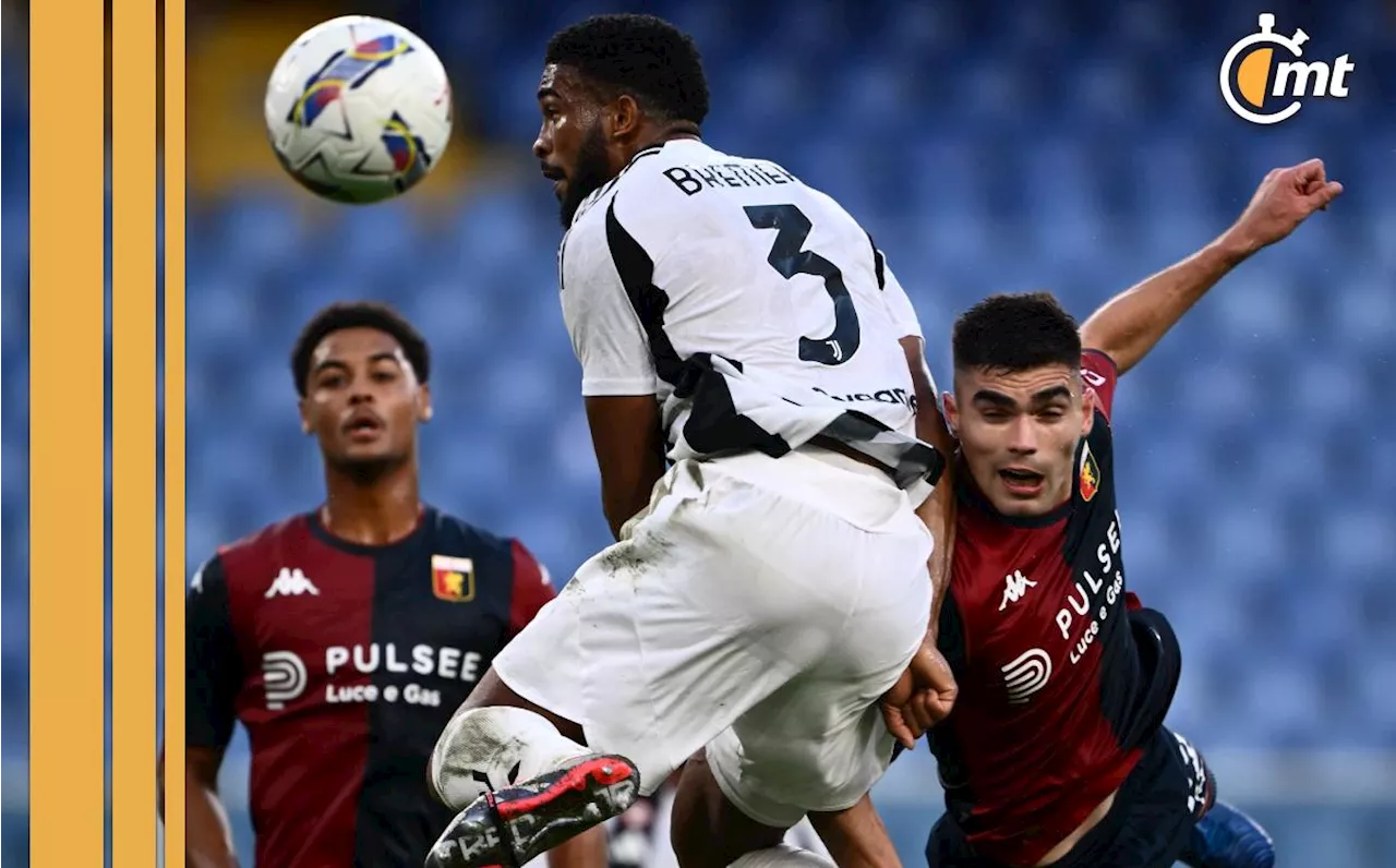 Johan Vásquez no pudo evitar la goleada de la Juventus ante el Genoa; el mexicano fue titular