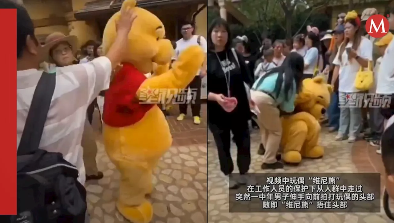 Un Turista Golpeó a una Botarga de Winnie the Pooh en Shanghái Disneyland