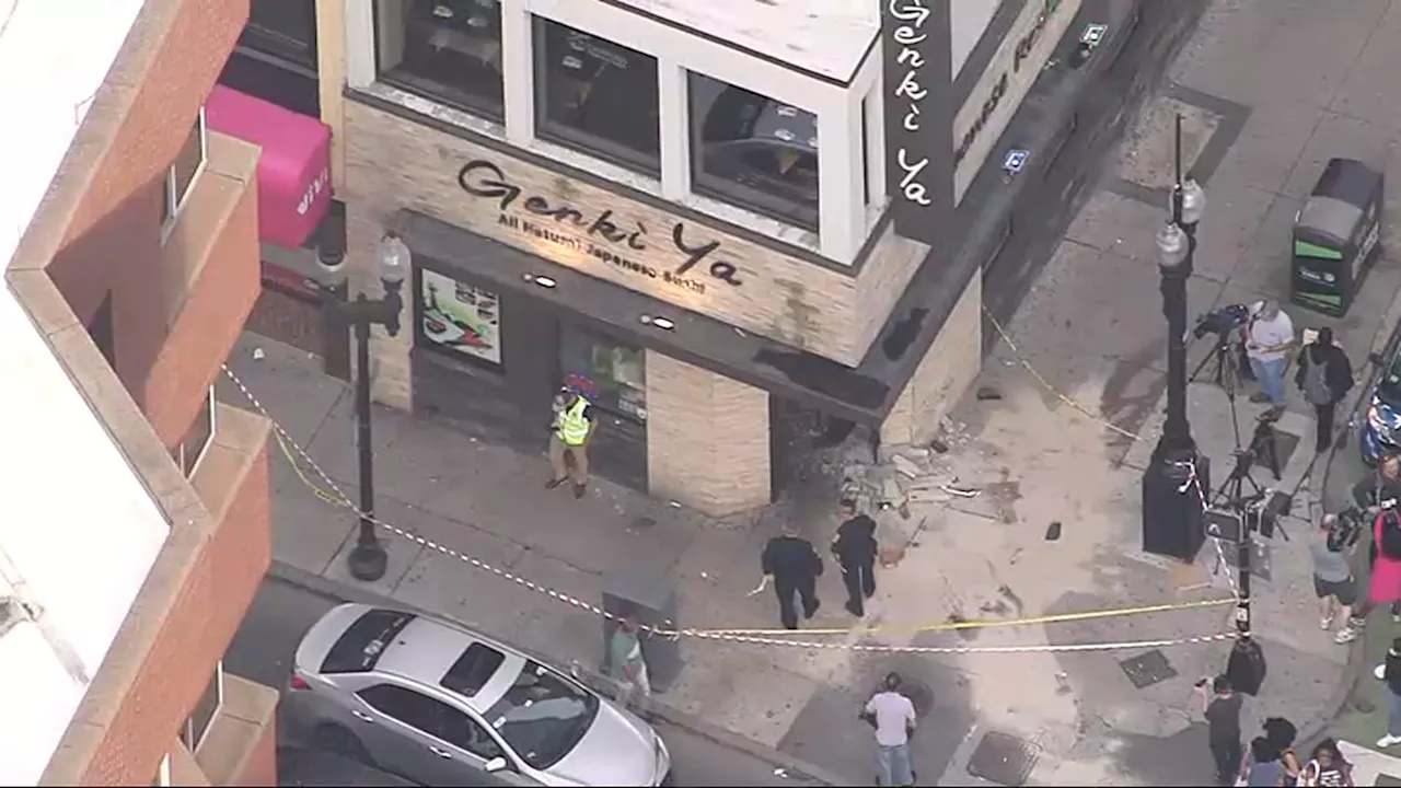 3 injured in pedestrian crash that damaged Downtown Boston sushi restaurant