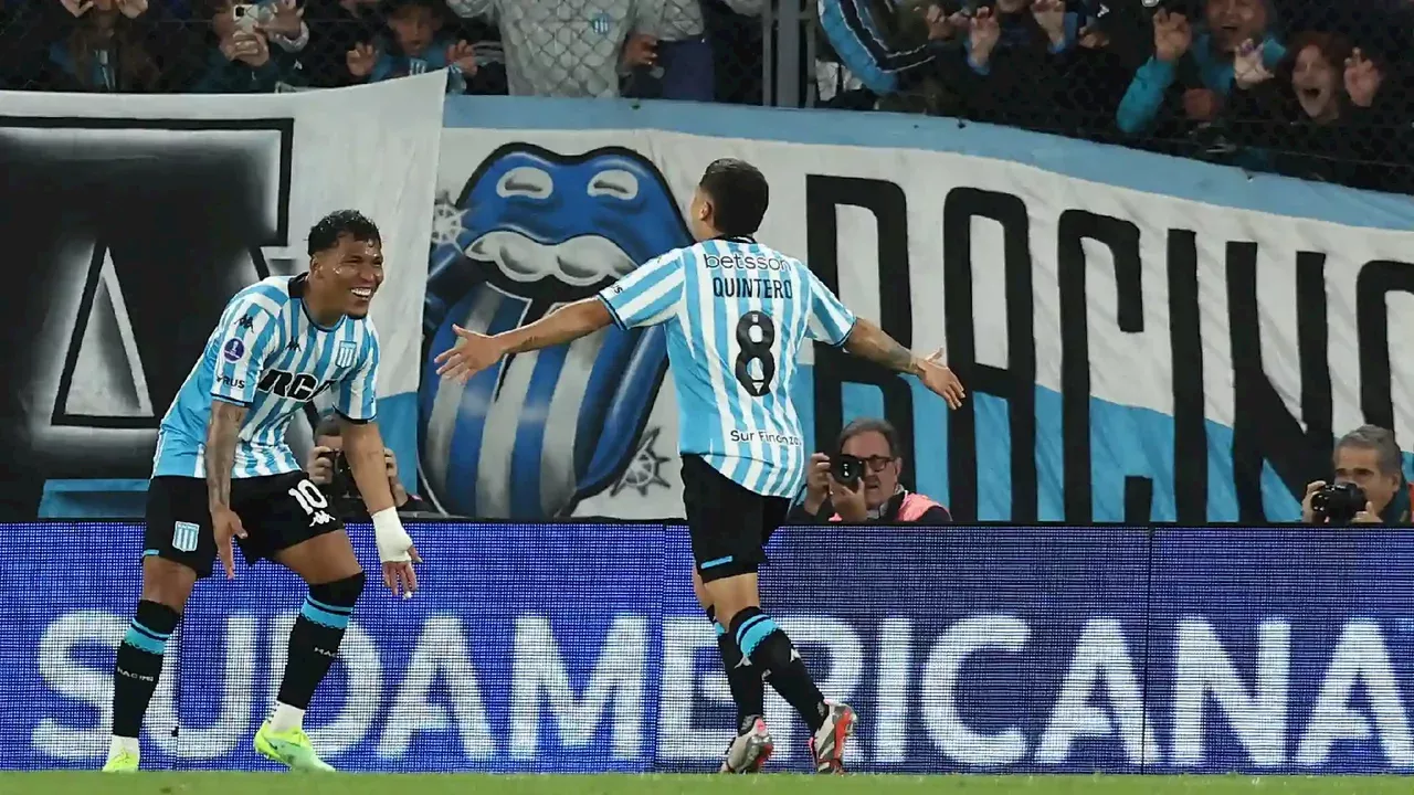 El creativo colombiano Quintero guía a Racing Club a las semifinales de la Copa Sudamericana