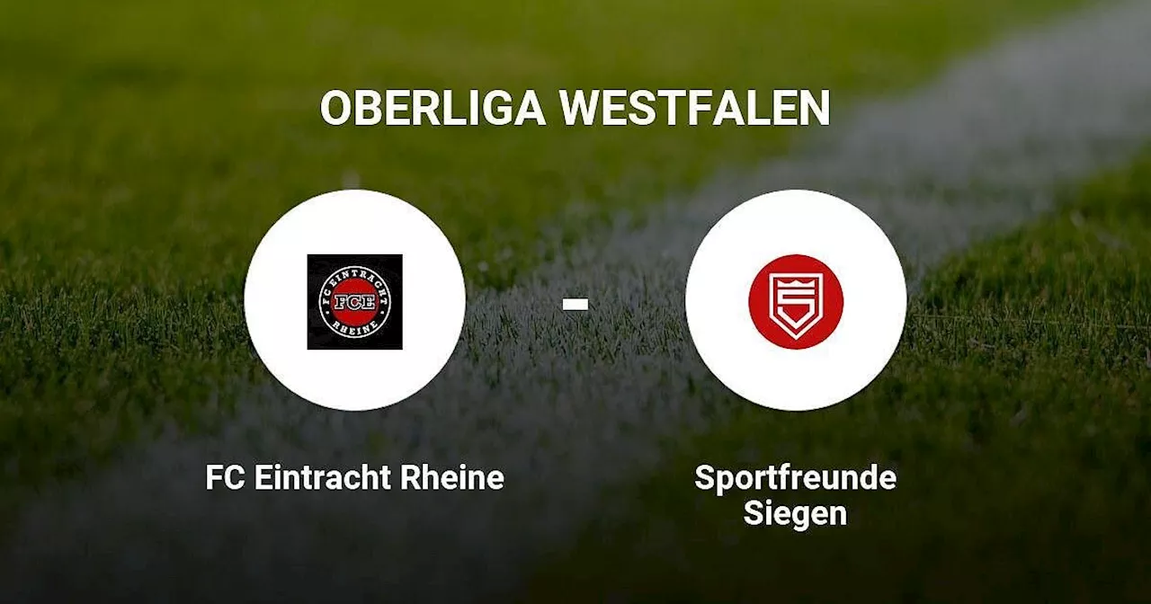 FC Eintracht Rheine zieht den Kürzeren gegen Sportfreunde Siegen