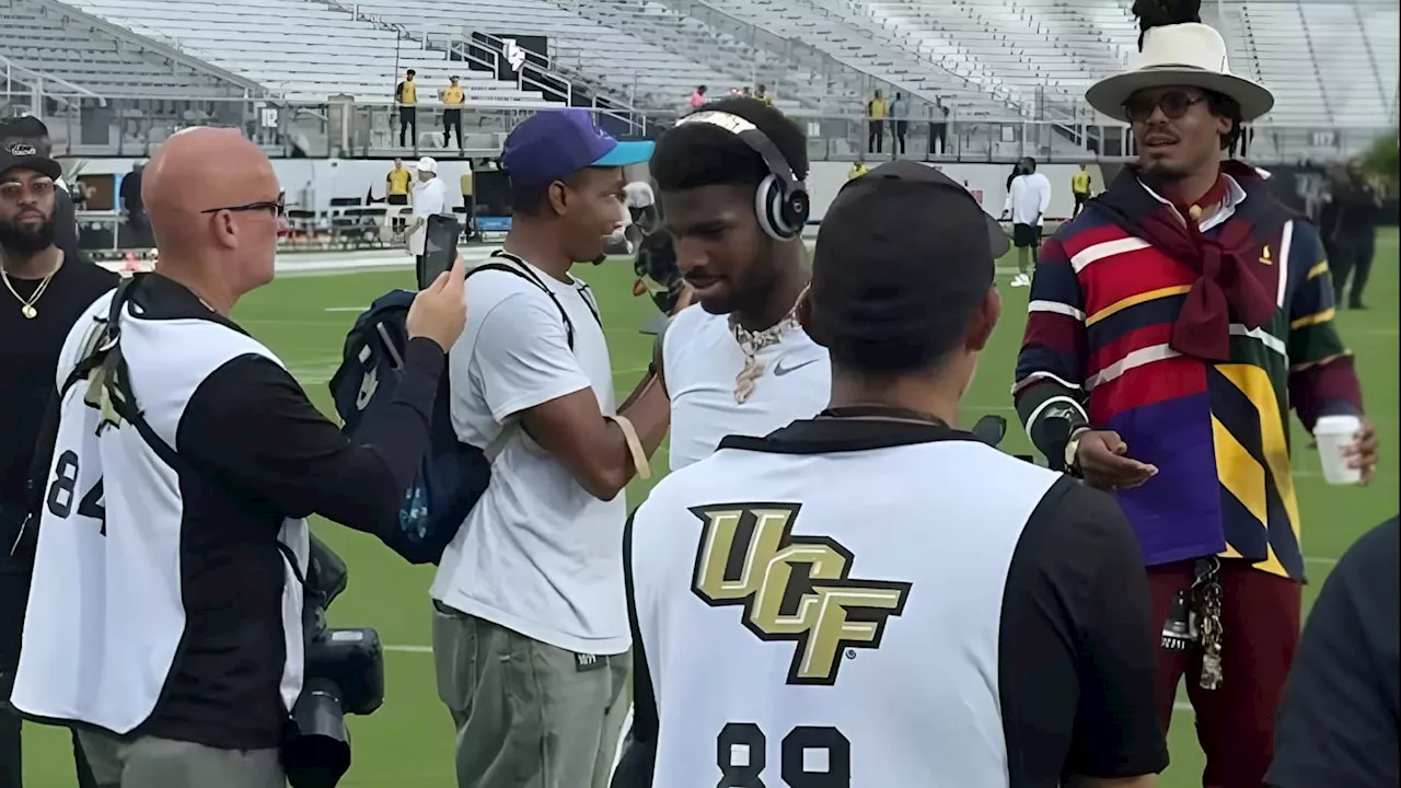 WATCH: Shedeur Sanders blows off Cam Newton during pregame warm-ups