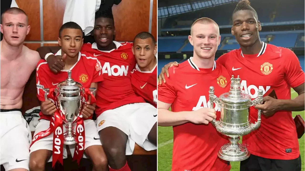 Iconic picture captures four Manchester United stars after 2011 FA Youth Cup glory