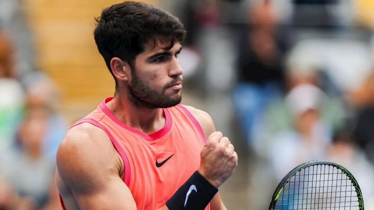 Tremendo enfado de Carlos Alcaraz en el Open de Pekin