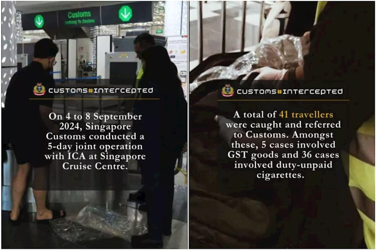 Singapore Customs And ICA Bust 41 Cases Of Smuggling