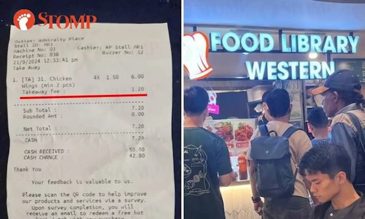 Why customer was charged $1.20 takeaway fee at Woodlands foodcourt: Stomp finds out