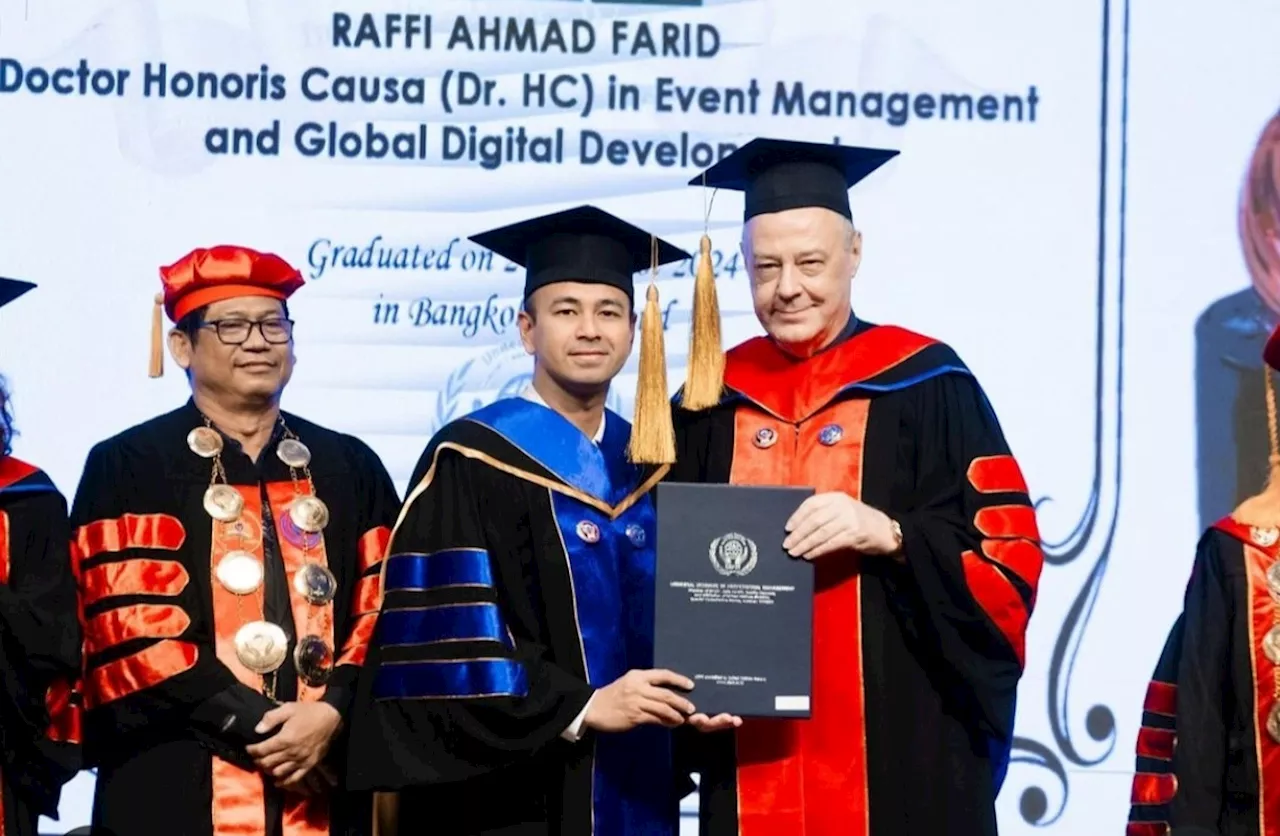 Raffi Ahmad Terima Gelar Doktor Kehormatan dari UIPM Thailand