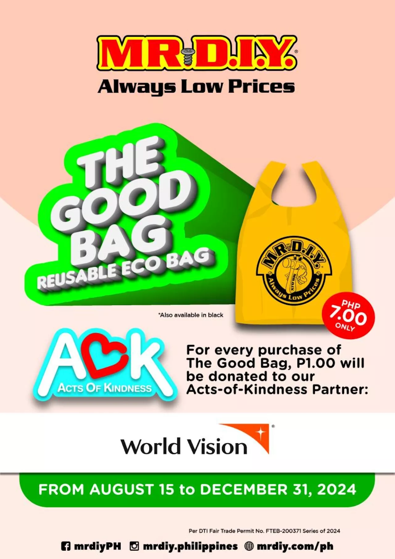 MR.DIY continues good deeds with 'The Good Bag' campaign