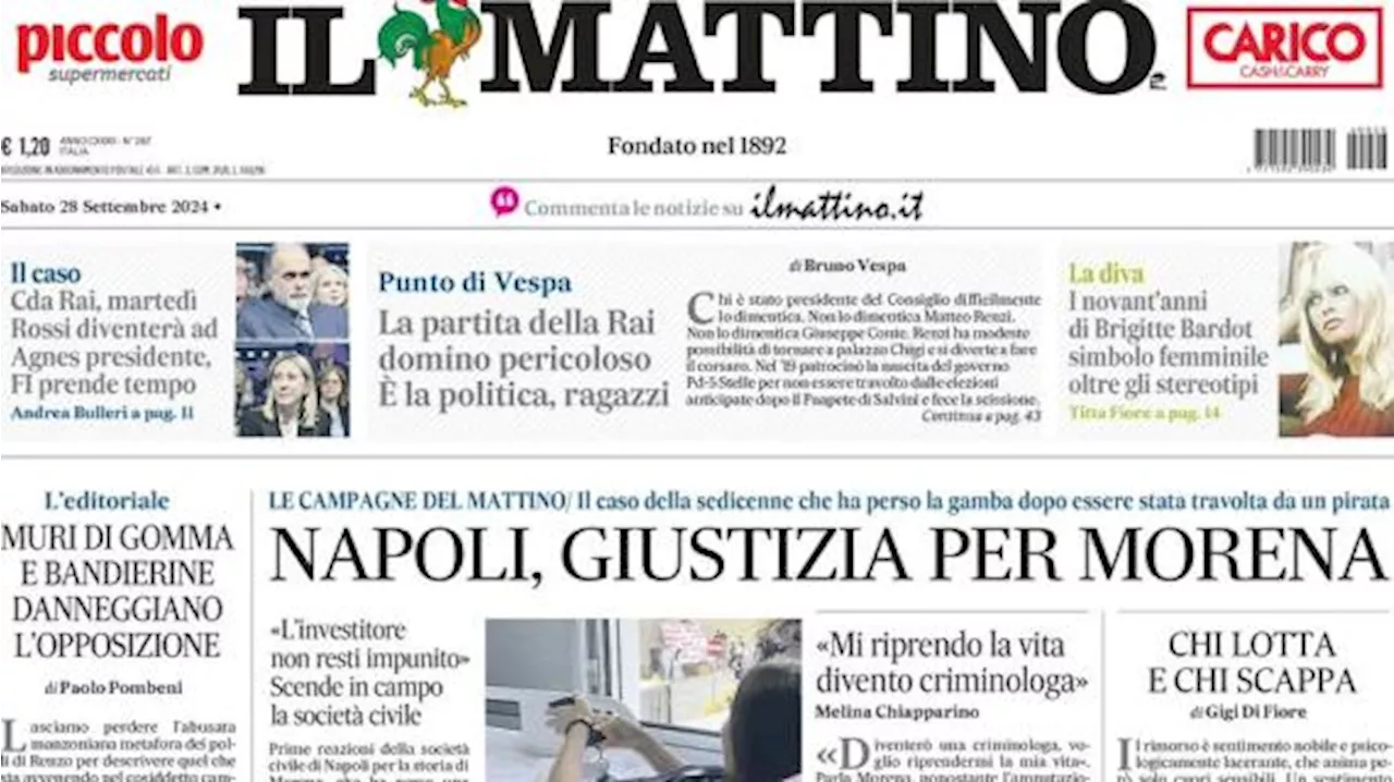 Il Mattino in prima pagina sul rendimento realizzativo del Napoli: 'Conte, dieci bomber per te'