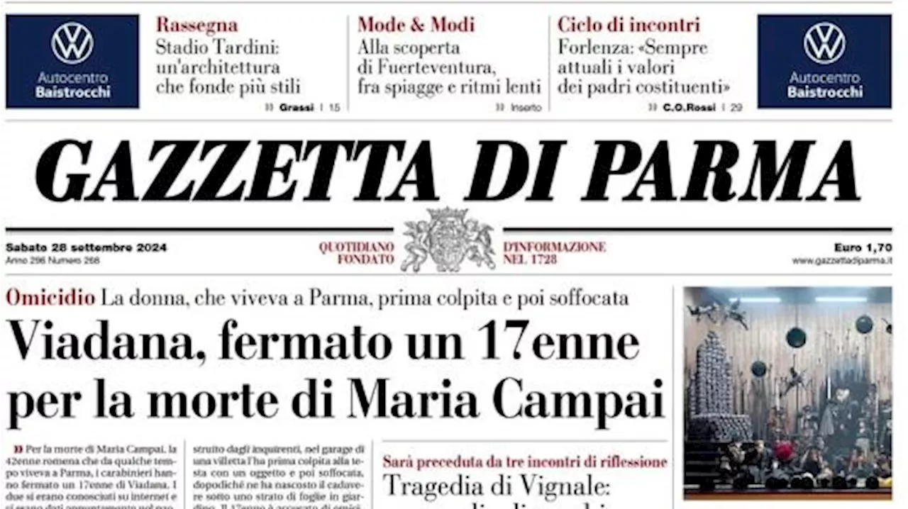 La prima pagina della Gazzetta di Parma 'Il jolly Hainaut: 'Non mollo mai''