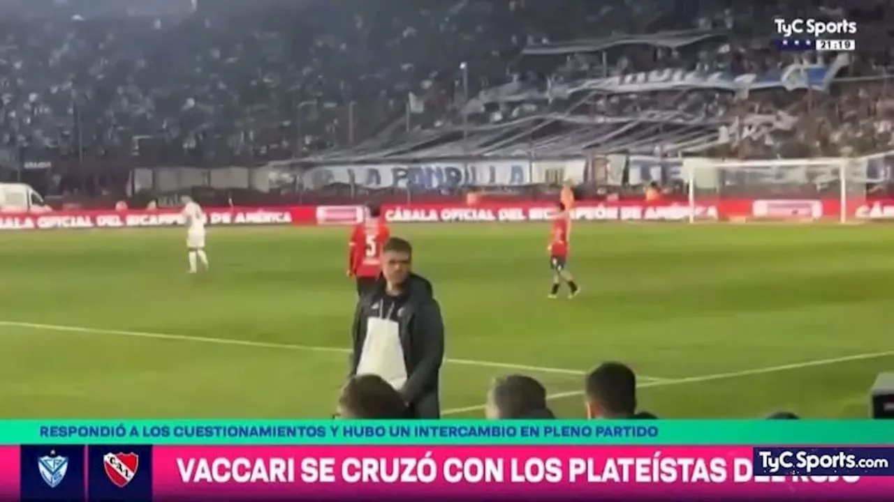 El picante cruce de Vaccari con hinchas de Independiente