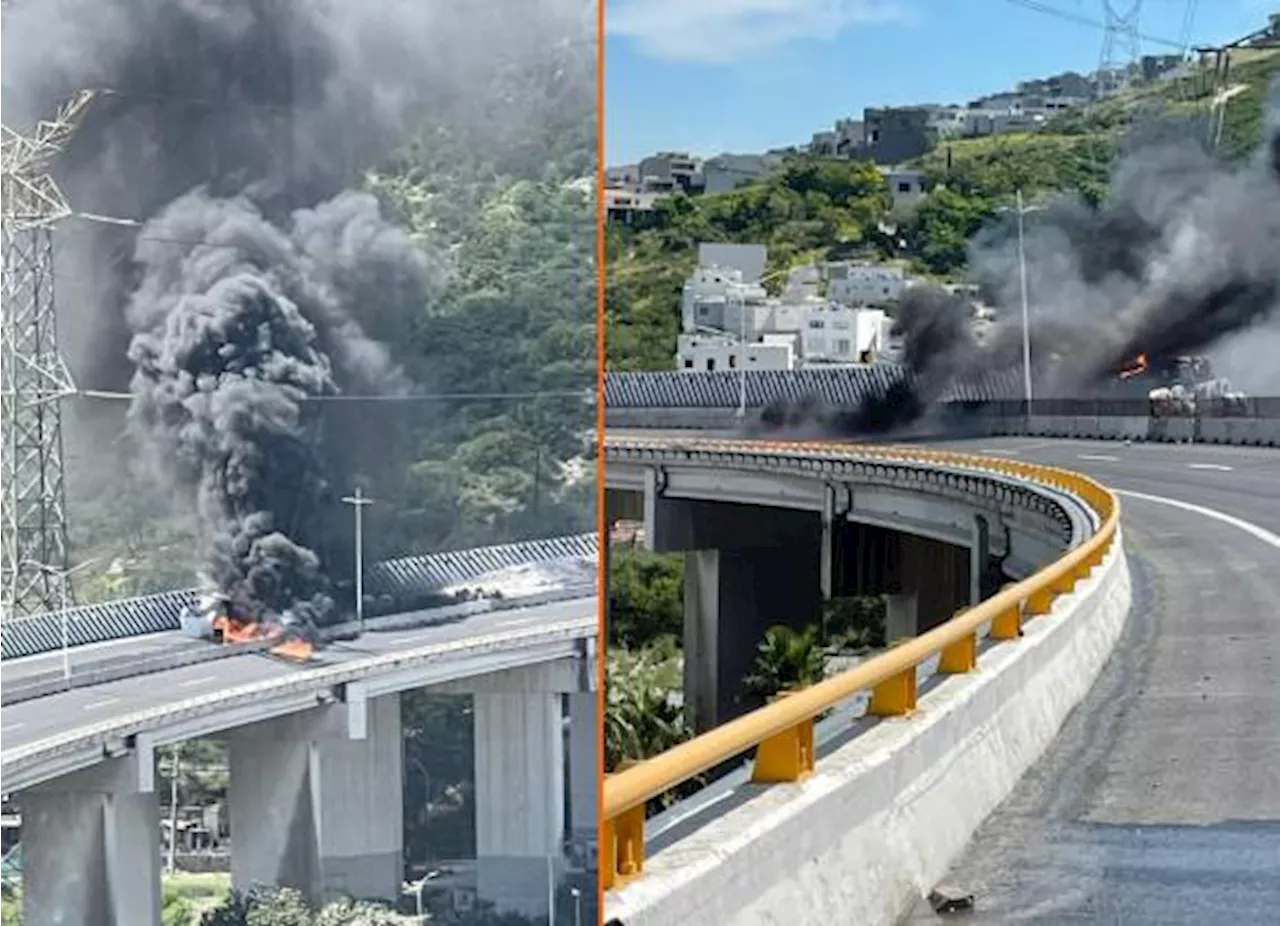 Cierre total en la autopista Saltillo-Monterrey por accidente grave