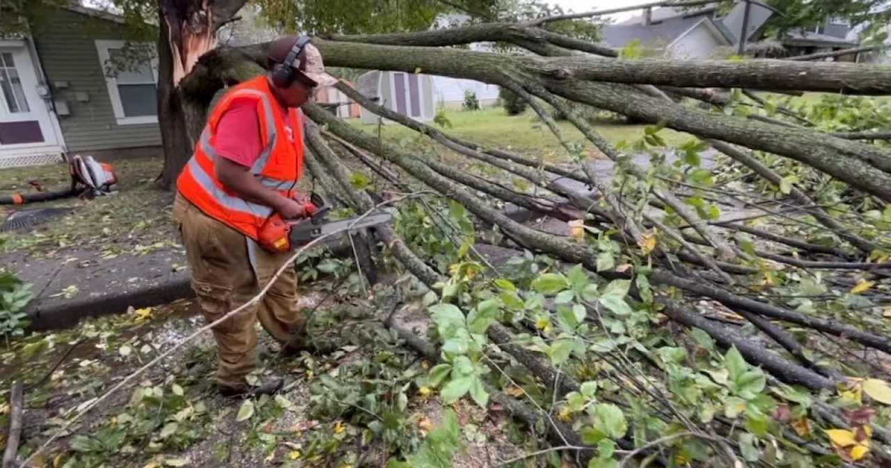 High winds and rain from Hurricane Helene cause storm damage in Central Indiana