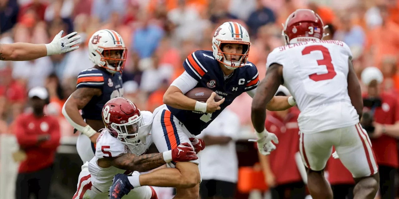 Oklahoma Outlasts Auburn 27-21 In Nail-Biting SEC Opener