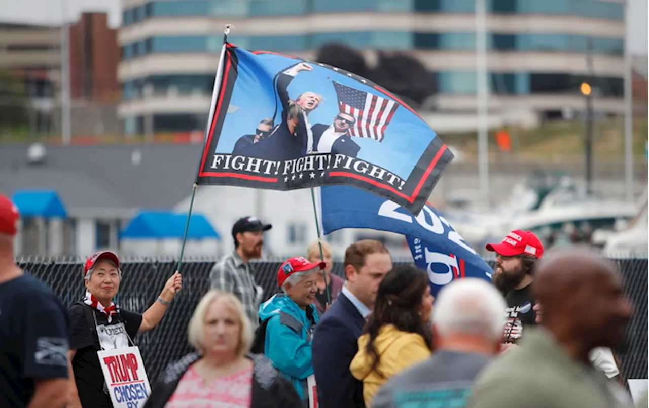 Usa2024: supporter trumpiani a Erie, in Pennsylvania