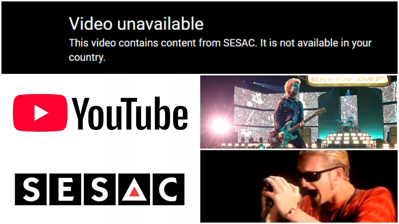 YouTube, SESAC Dispute: Green Day, Alice in Chains & Others Blocked