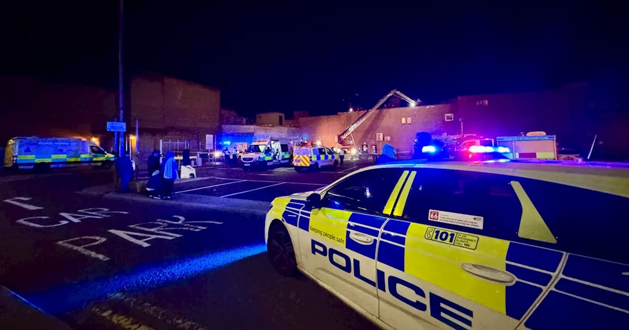 Major incident in Kilmarnock town centre as emergency services scrambled to roof