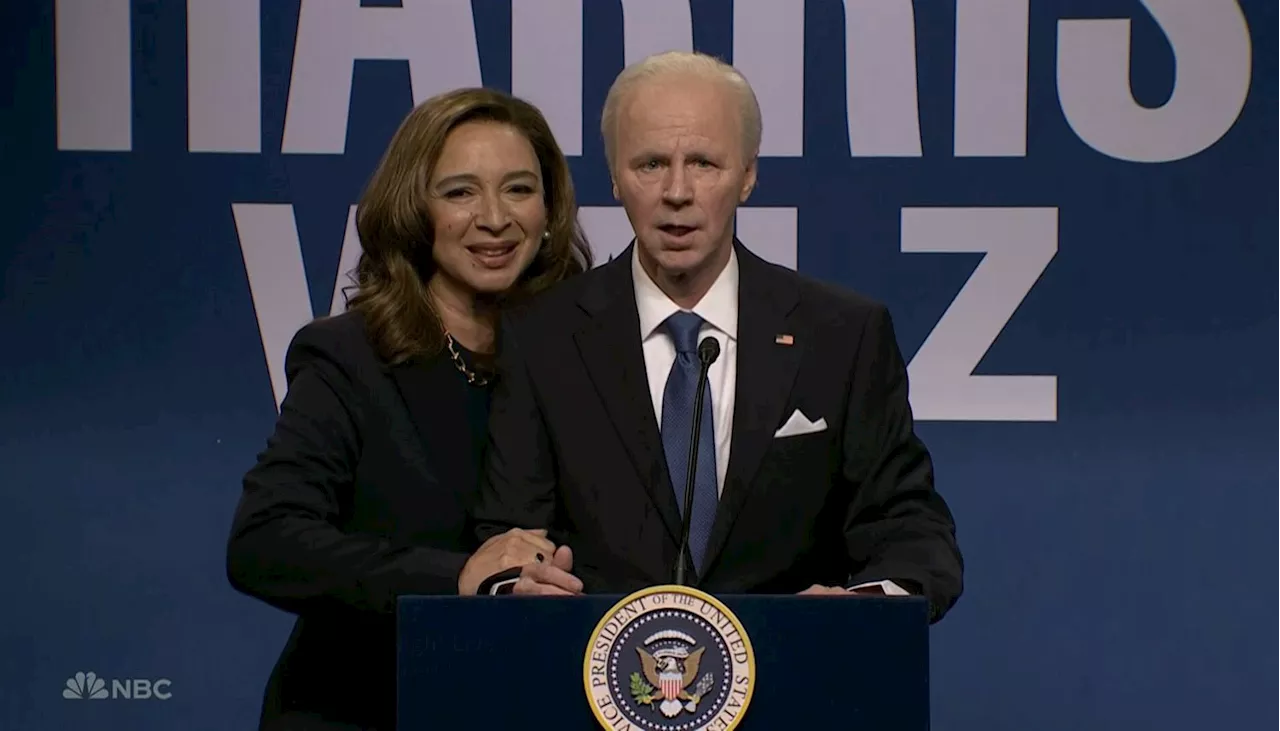 Maya Rudolph makes Saturday Night Live return as Kamala Harris with Dana Carvey as Joe Biden