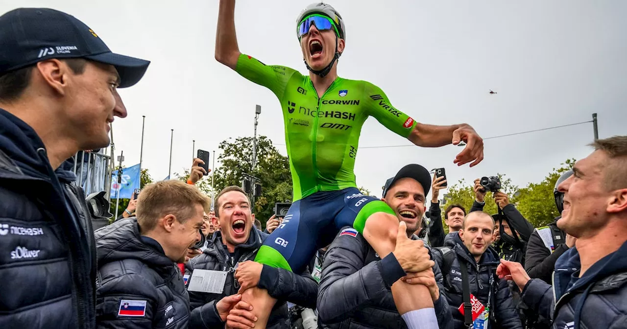 Tadej Pogacar becomes first male cyclist since Stephen Roche to win triple crown