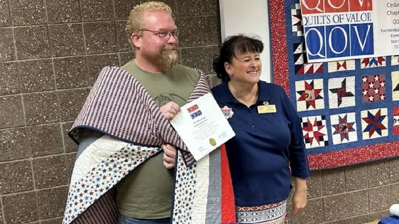 Stitching gratitude: 4 local veterans receive quilts from Iron County's Quilts of Valor