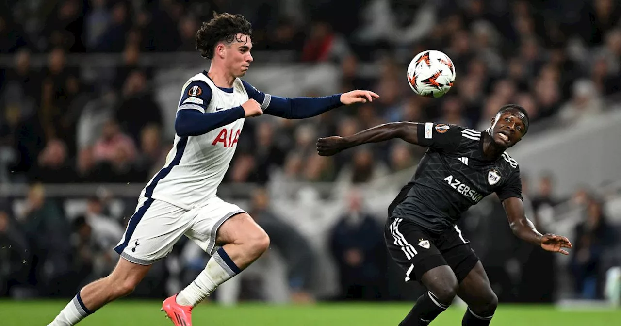 Archie Gray eager to remain ‘fearless’ after making European debut for Tottenham