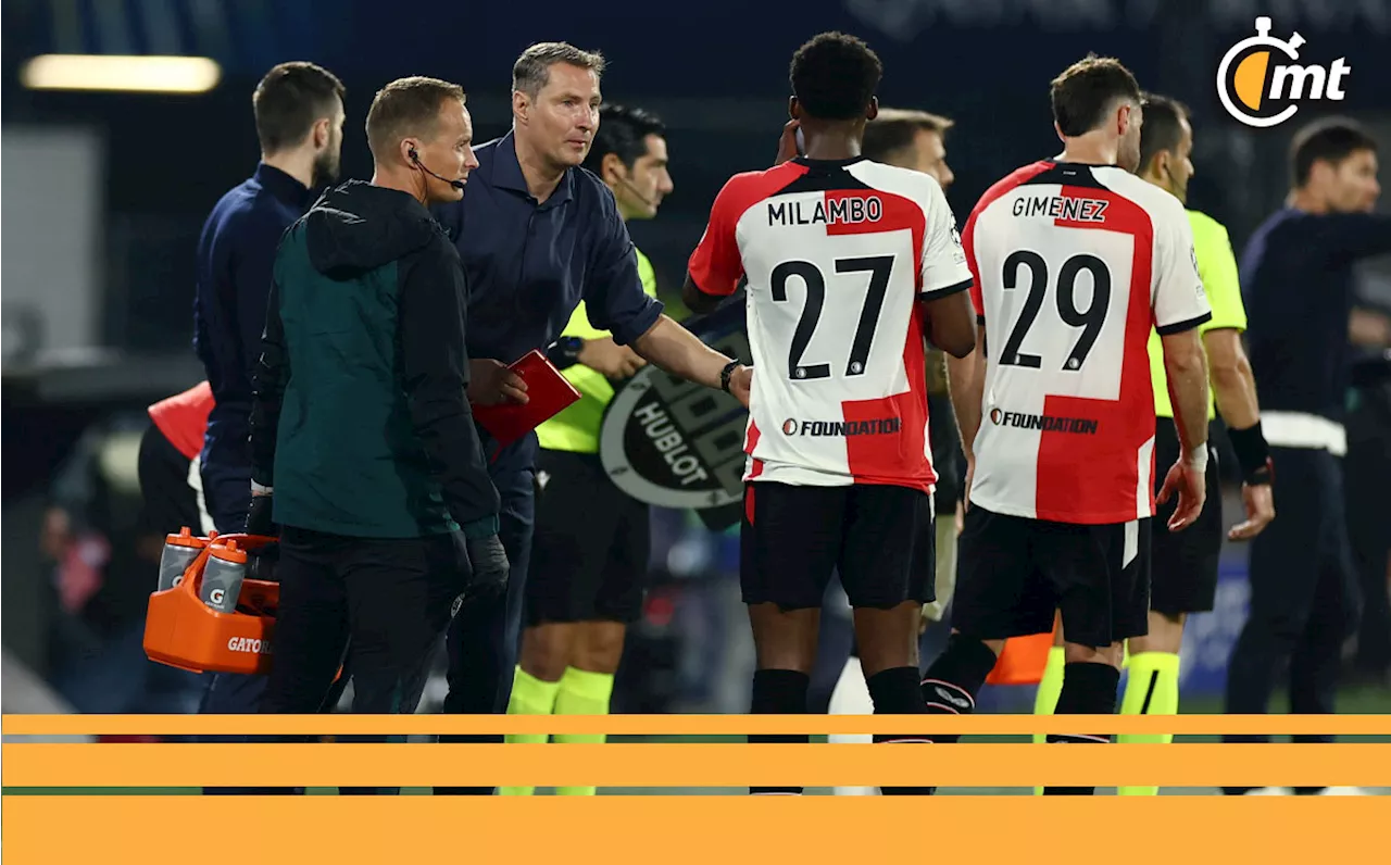 DT del Feyenoord tenía dudas sobre Santi Giménez: 'Estábamos pensando en empezar con Ueda'