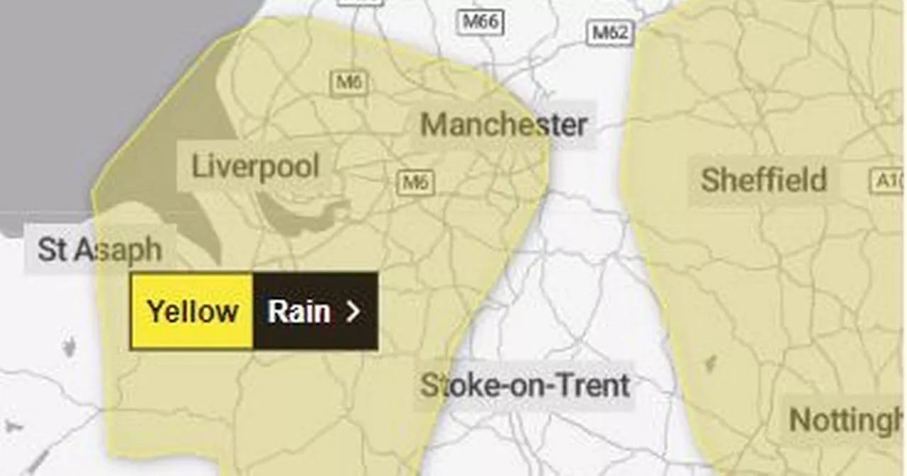 Met Office issues new heavy rain and flooding warning for Greater Manchester