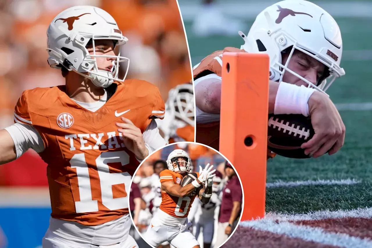 Arch Manning accounts for three touchdowns in Texas' win over Mississippi State