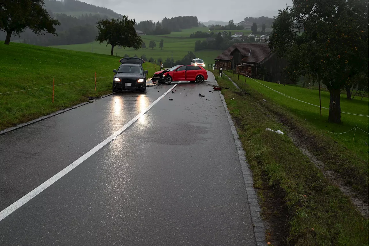 Jonschwil SG: Frontalkollision zwischen zwei Autos – Autofahrerin (31) alkoholisiert