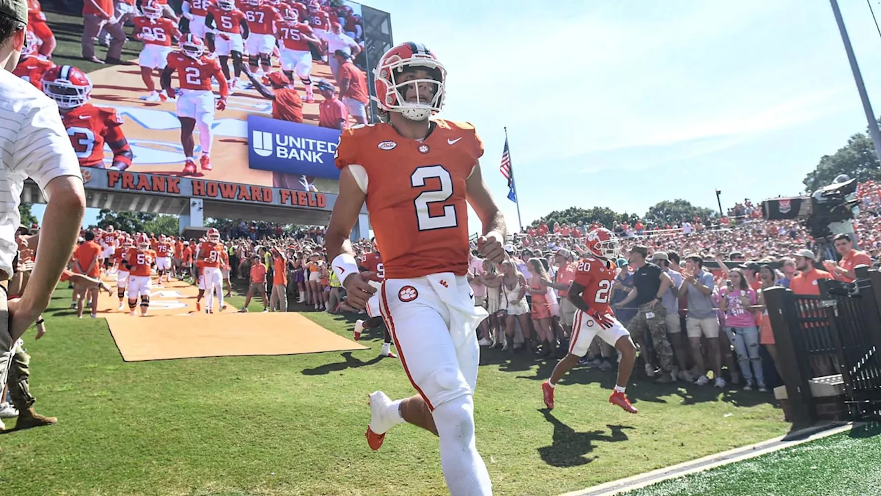 Watch: Clemson Tigers Quarterback Rocked On Second Touchdown Pass of Game